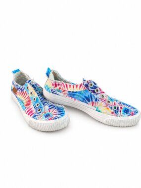 Blowfish Tie-Dye Slip-On Sneakers - Blue, Pink, Yellow Size 8